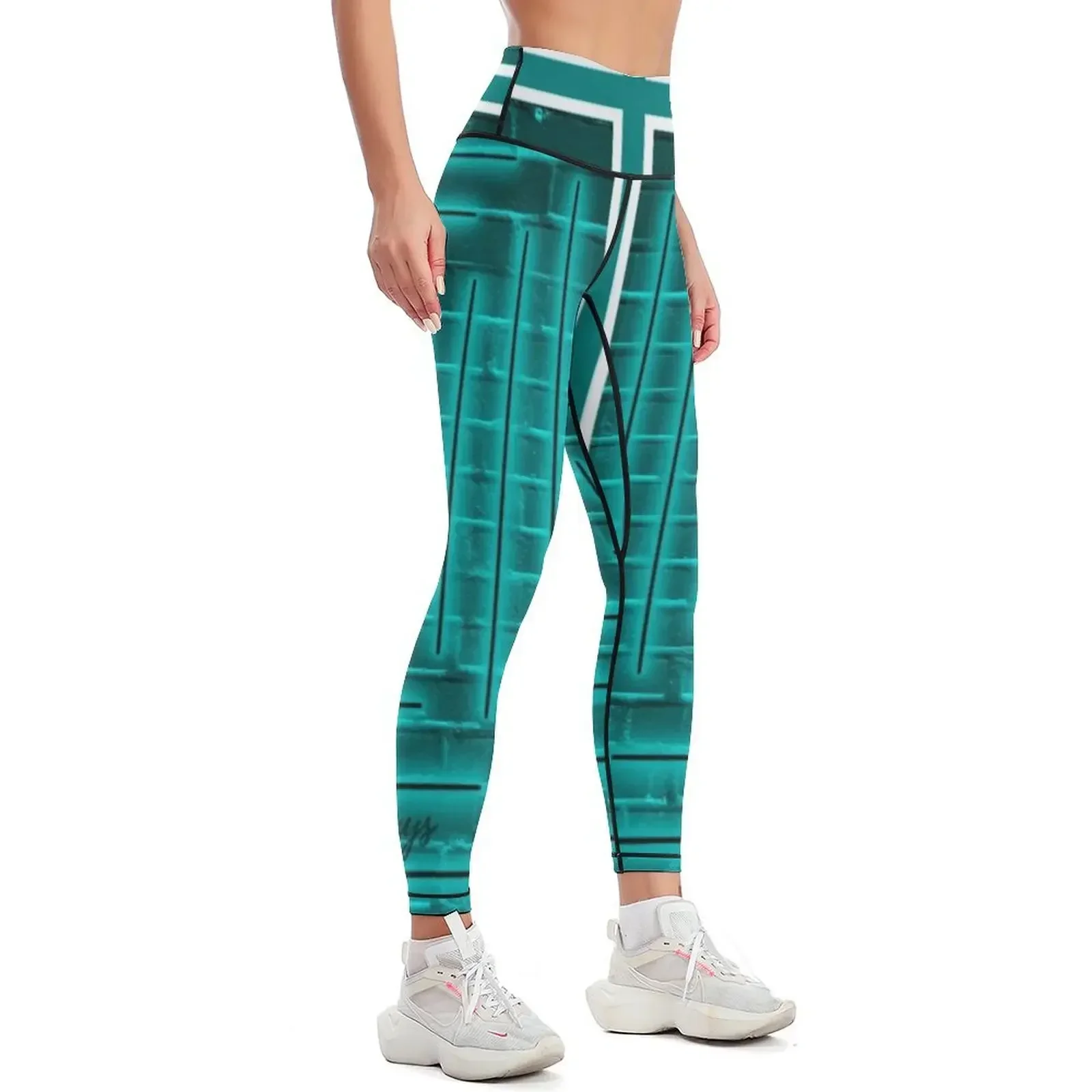 Blue line pattern Leggings sports for legging gym Jogger pants push up legging Womens Leggings