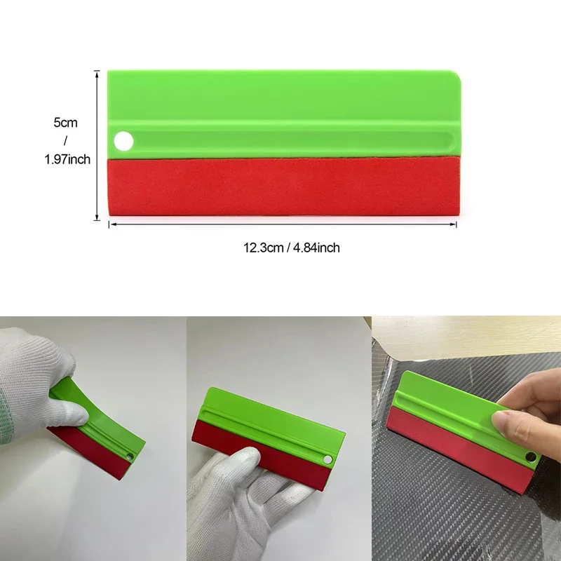 2Pcs Soft Car Squeegee Scratch-Free Soft Plastic Scraper Window Tint Tool Vinyl Wrap Squeegee for Sensitive Surface Sticker Tool