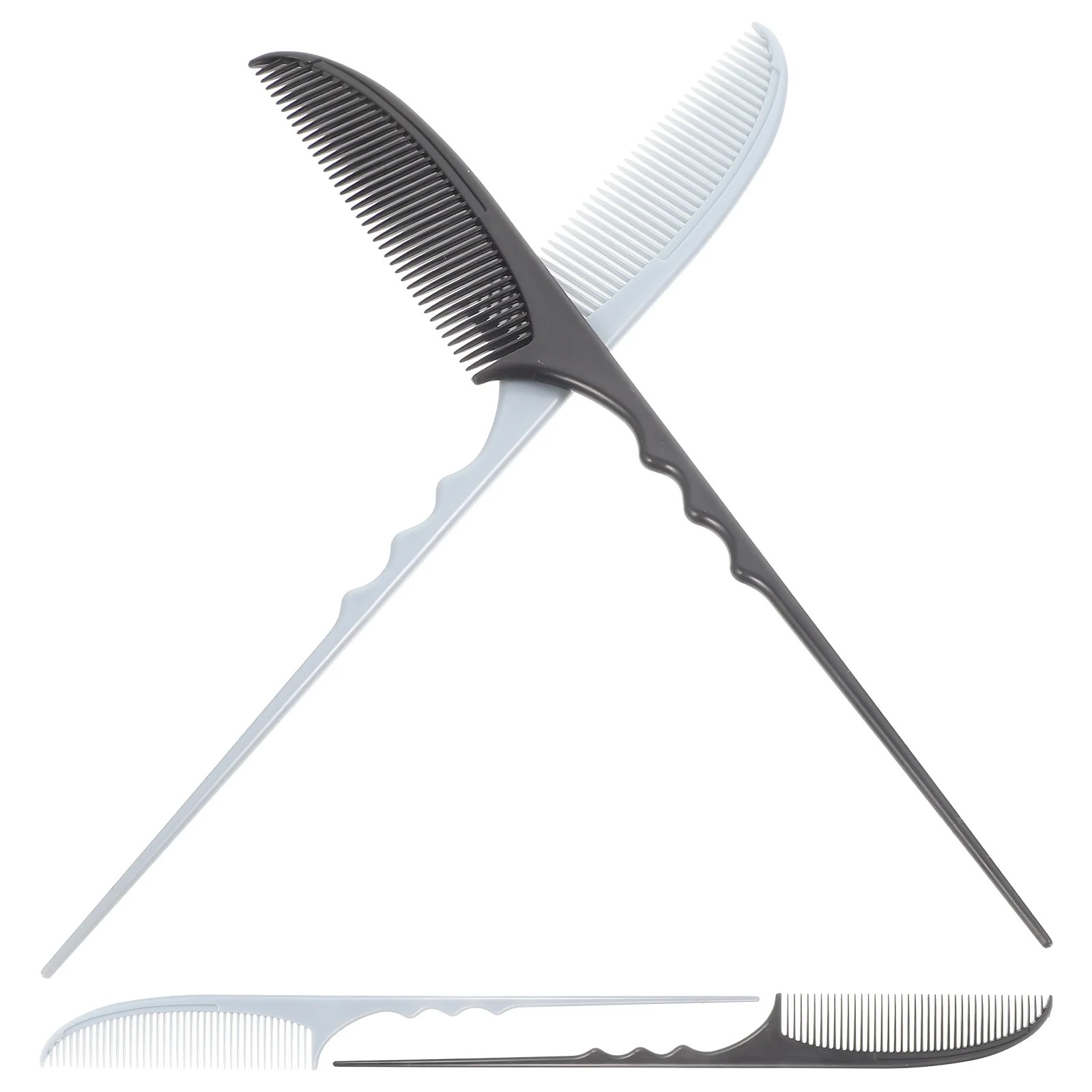 4 قطعة مجموعة أمشاط الذيل الاستاتيكيه دبوس الذيل أمشاط قص الشعر أمشاط المهنية أدوات تصفيف الشعر وفك تشابك الشعر المجعد السميك