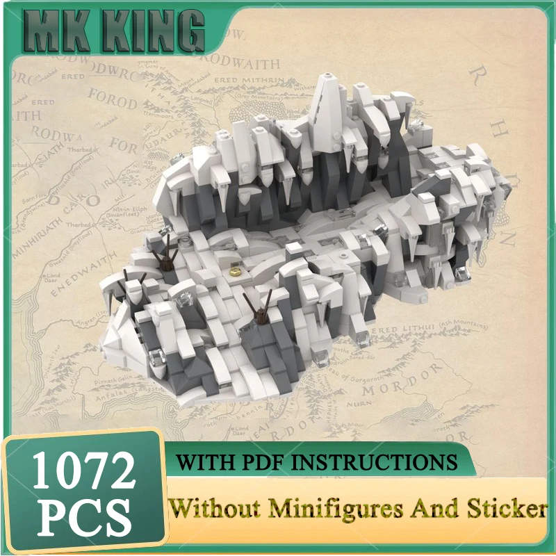 

Movie Scene Caradhras Pass Model Moc Building Magical Rings BlockCastle Bricks DIY Technology Modular Assembly Toy Gifts