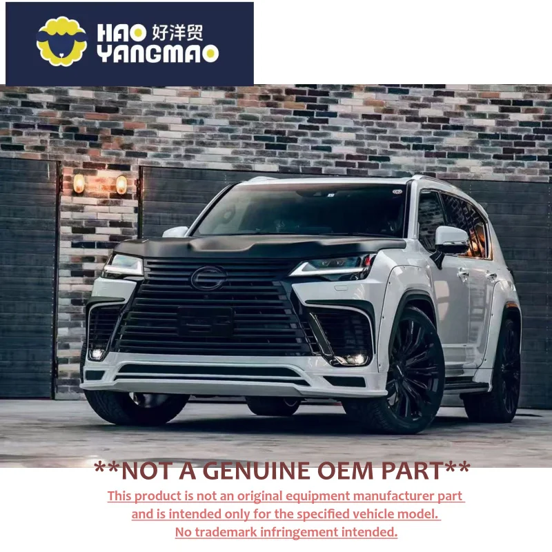 YIKU New Wide Body Kit for Lexus LX600 Upgrade LB Style Parts Front Lip Rear Diffuser Spoiler Side Skirts Semi Carbon Fiber