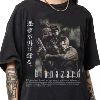 Vintage 90s Bootleg Style Biohazard Resident Evil T-Shirt Leon