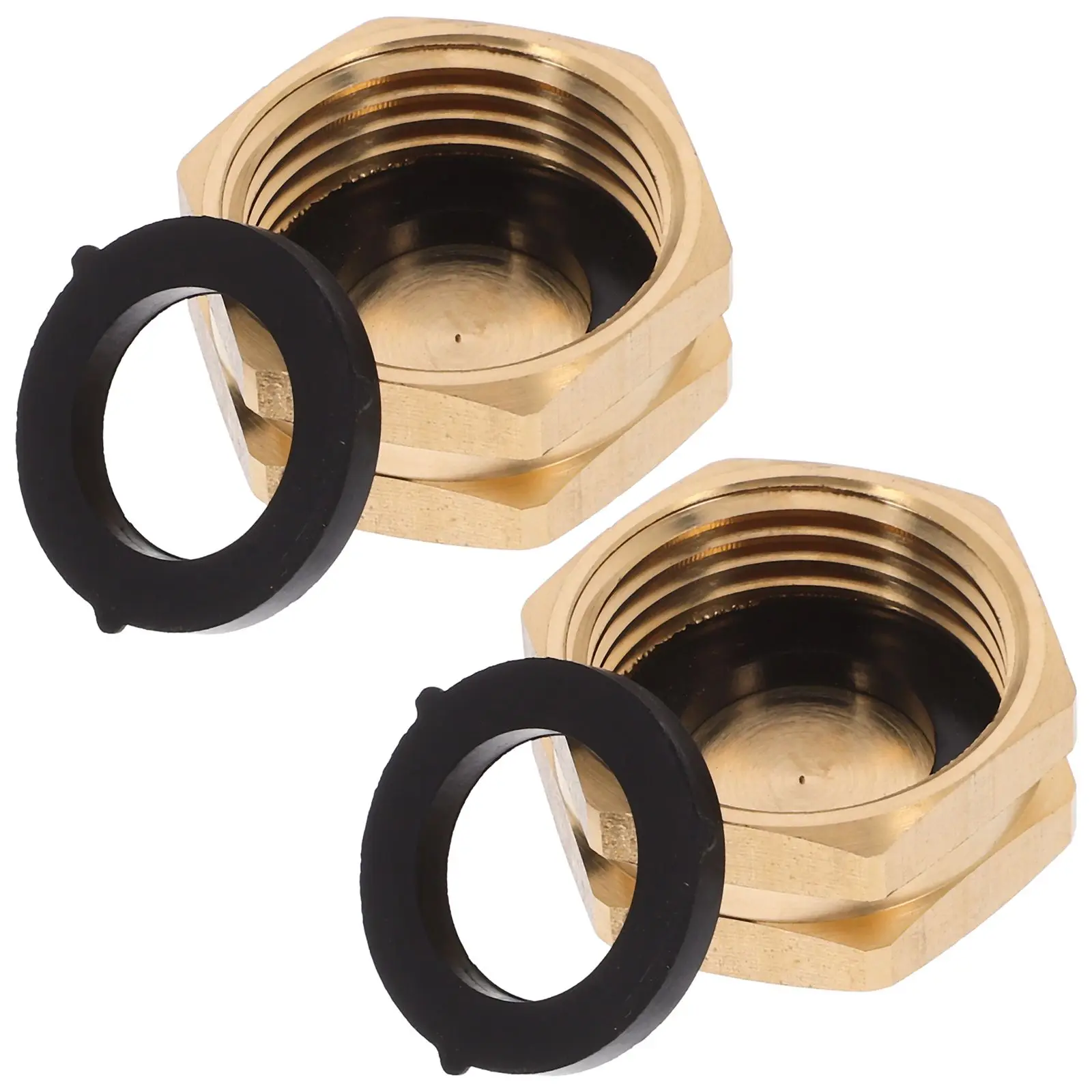 

2-дюймовые латунные торцевые заглушки для садовых шлангов, прочный герметичный дизайн, фитинг для садовых шлангов из нержавеющей стали для наружных кранов, канализационные фитинги