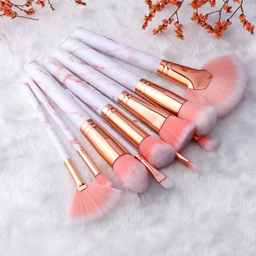 Pink Makeup Brush Set, Premium Synthetic Brushes For Powder, Foundation, And Eyeshadow, Professional Cosmetic Tools