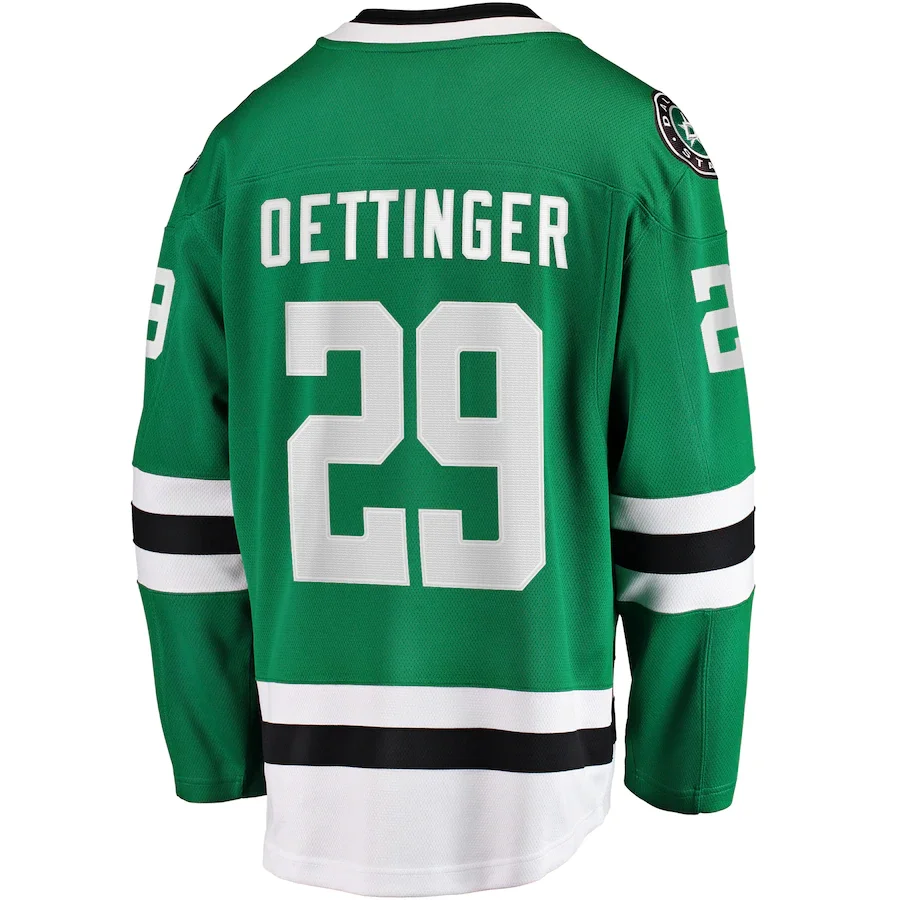 2025 Custom Embroidery Dallas Hockey Jersey Men Women Youth Kelly Green Ice Hockey Uniform