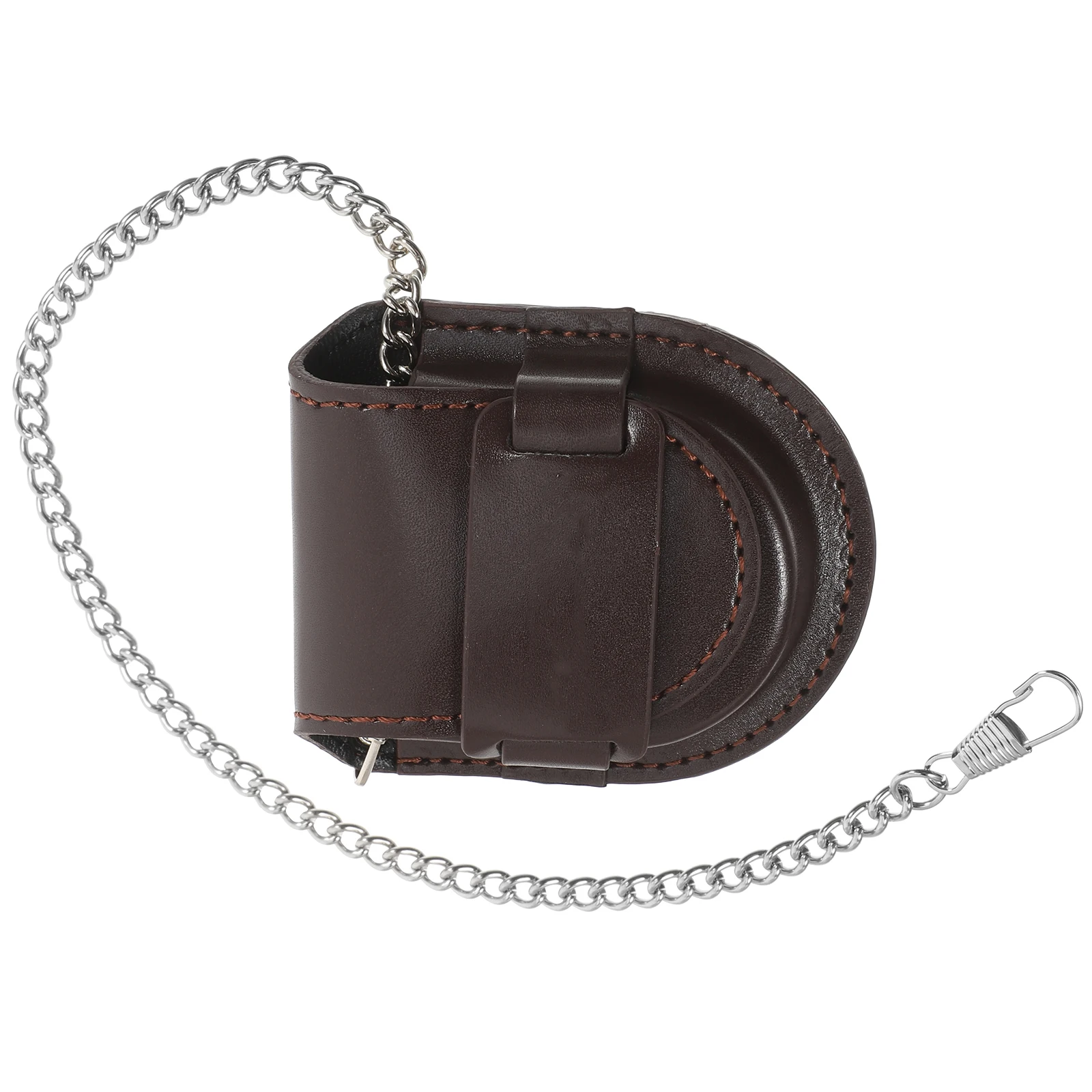 

Pocket Watch Case Pu Holder Portable Travel Pouch Lanyard Metal Storage