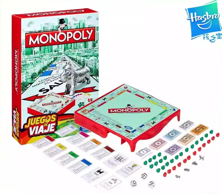 Hasbro Real estate Tycoon Travel version game Family super large board game Monopoly toys