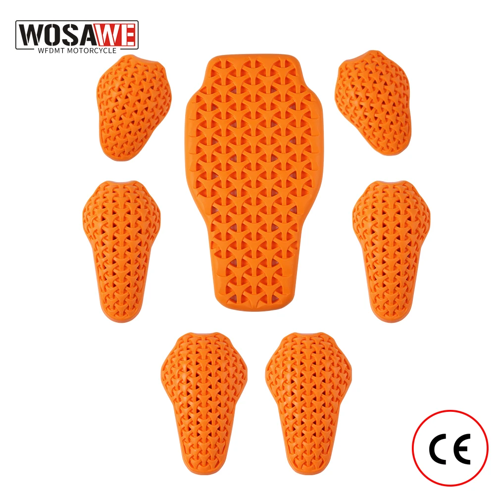 

WOSAWE Motorcycle CE Protector Protective Gear Motocross Back Protector Shoulder Elbow Knee Pads Motorbike Racing Accessories