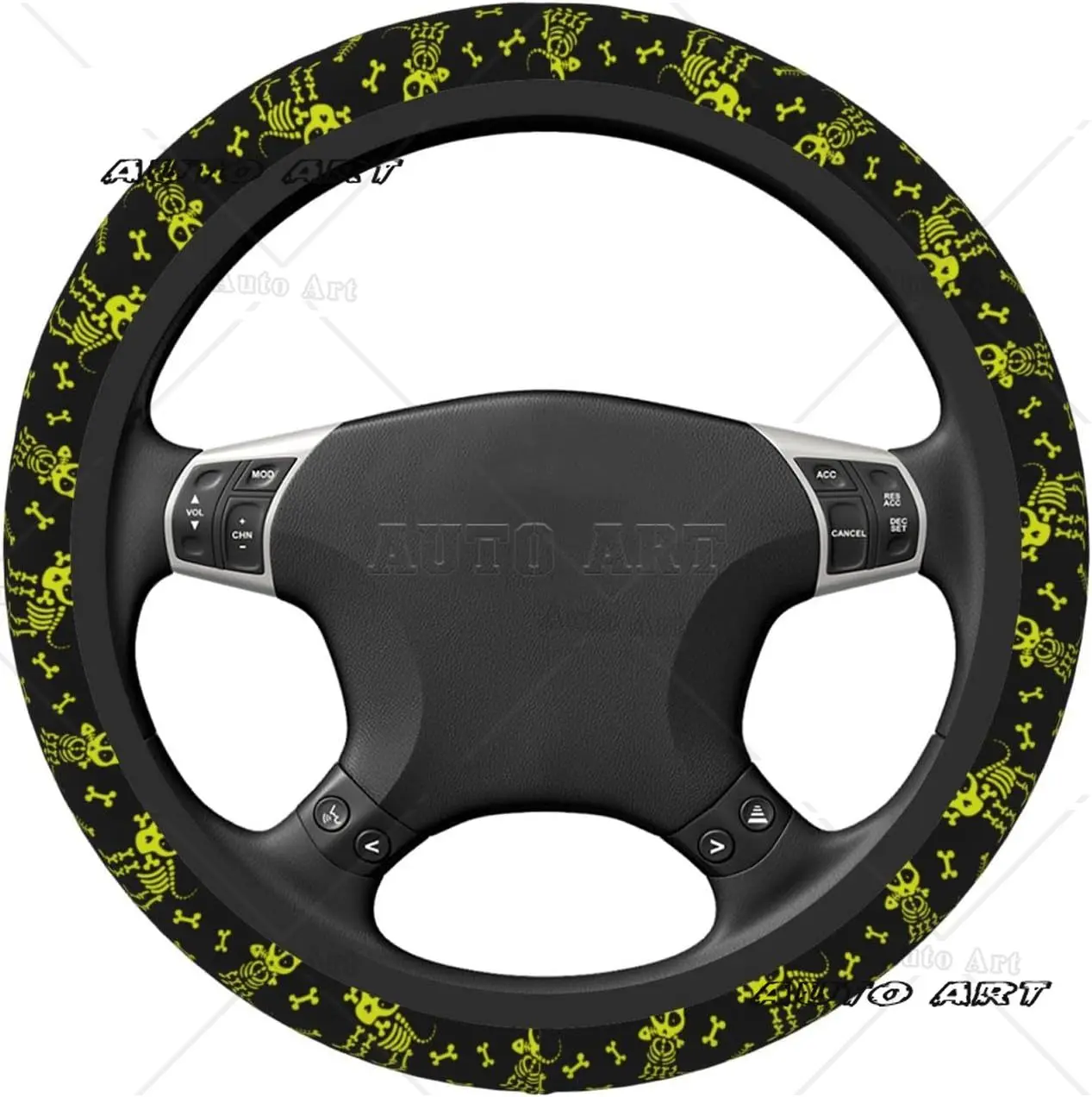 Divertente gatto cane scheletro teschio osso carino coprivolante per auto per uomini e donne veicoli universali elastici antiscivolo da 15 pollici