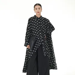 2025 Spring/Summer New Collection women's dark department super large number of irregular blouse women loose thin 61866