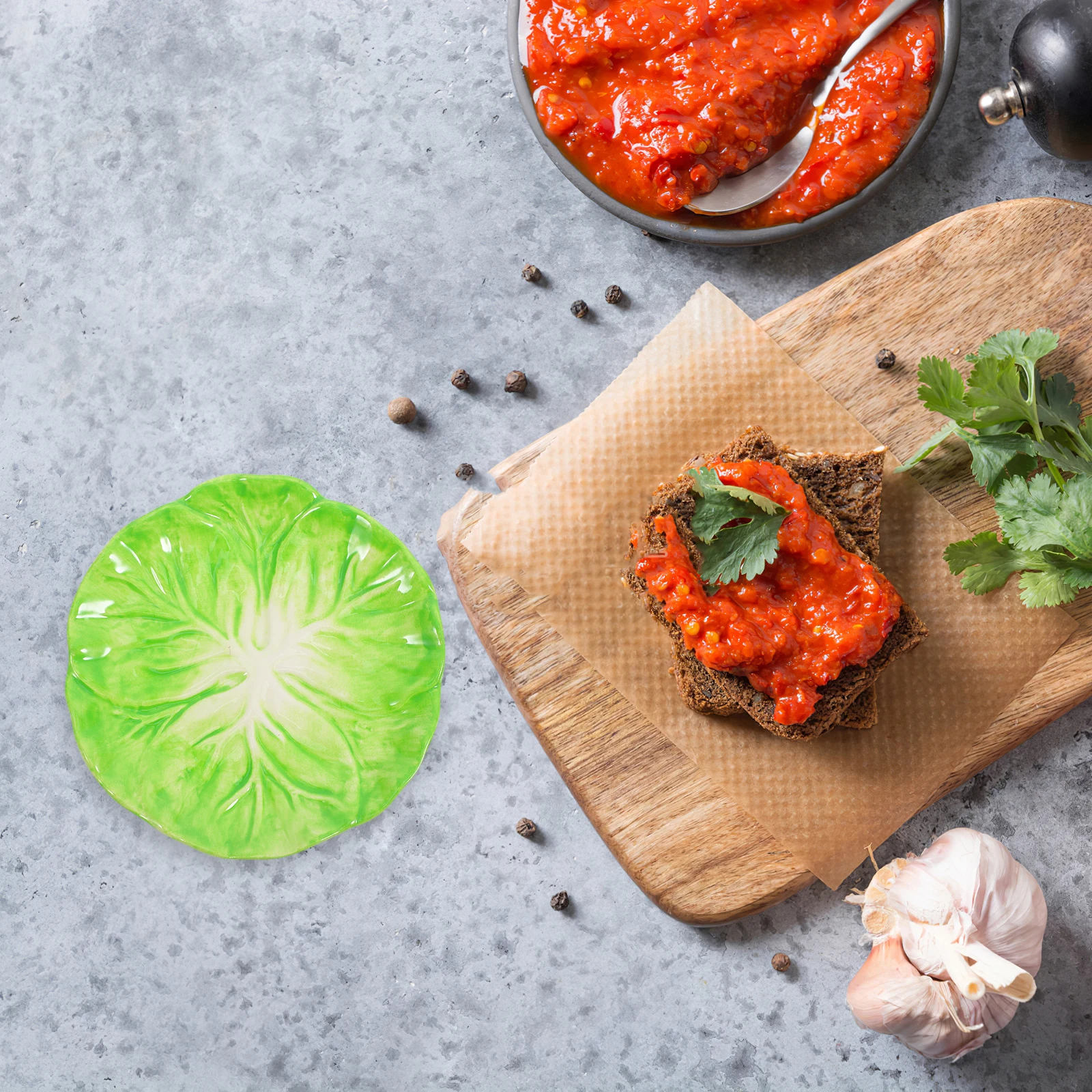 

Cabbage Shaped Ceramic Plate Fruit Salad Dessert Serving Tray for Home Restaurant Coffee Shop Multi-Function Food Display Dish