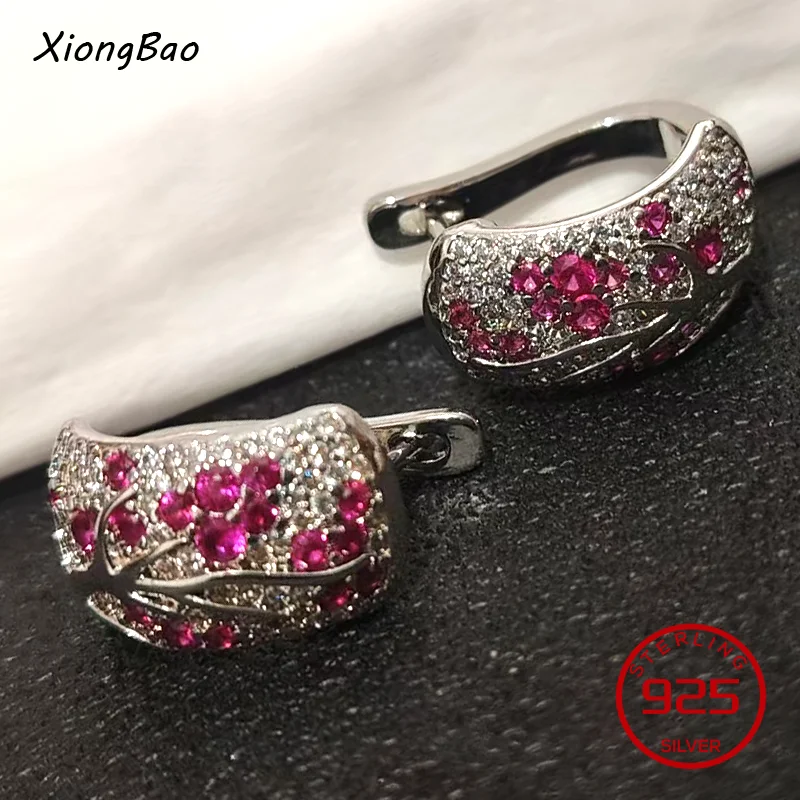 

New Hoops Earring Vintage 925 Sterling silver Plant Branch Zircon Ring Earrings for Women Fine Jewelry Drop Shipping 2026