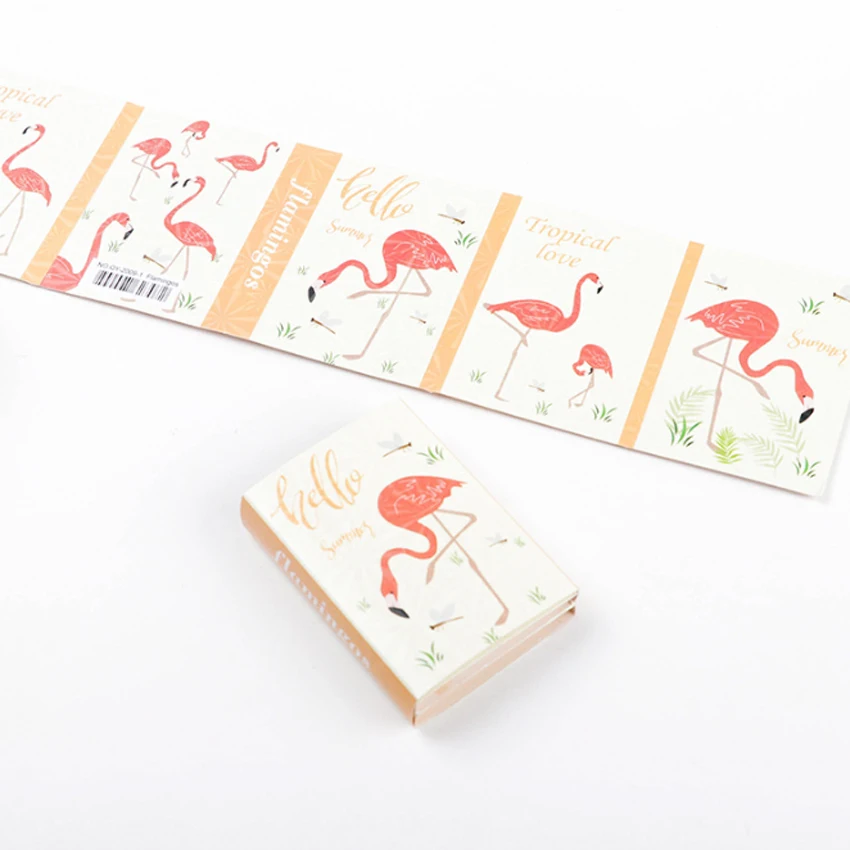 1Pack/lot Cute Flamingo Memo Pad 6 Folding Paper Memo Pad Sticky Notes Writing Pads For Kids Gifts