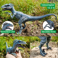 Velociraptor Dinosaur Toy for Kids and Dino Lovers, Super Raptor Dinosaur with Moveable Jaw and Hands, Realistic and Funny