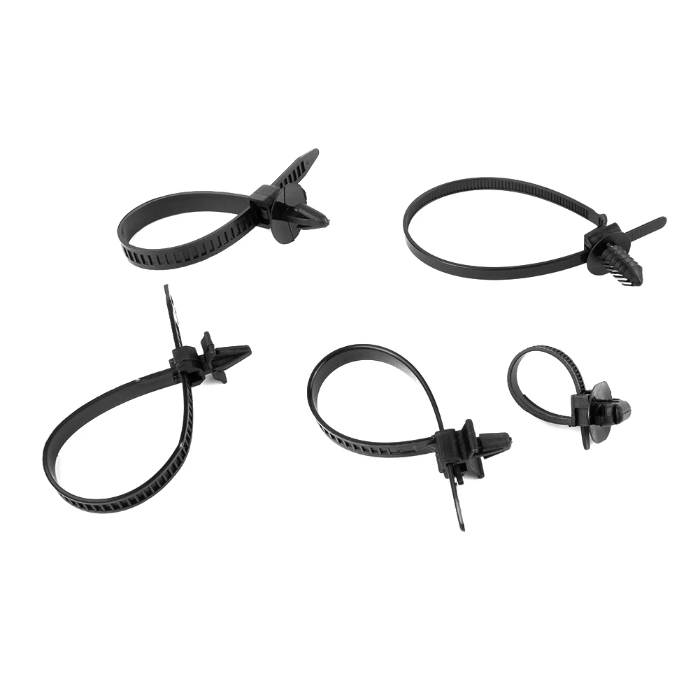 Car Clips Bundled Wire Bands Car Accessories 100pcs/Set 5 Optional Sizes Replacement 4.8*185mm Car Clips Bundled