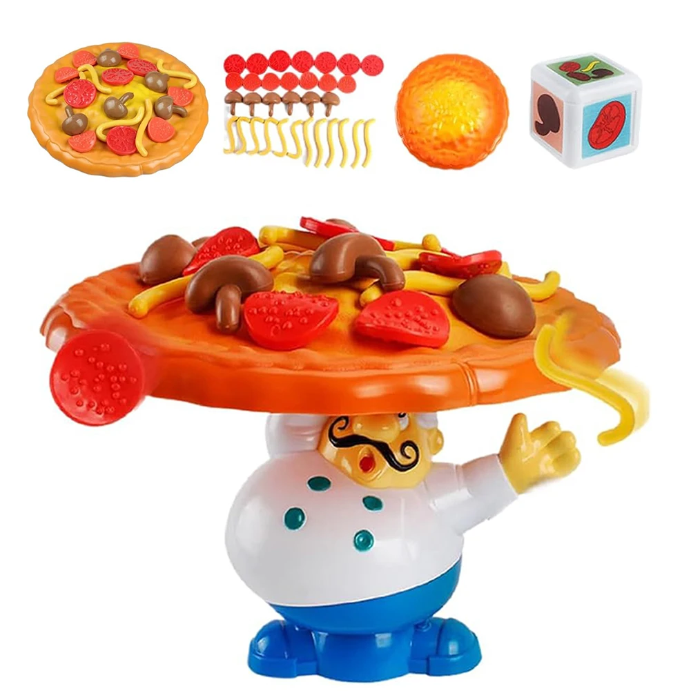 

Topple Pizza Stacking Game Balance Pizza Children Toys Board Game Simulation Pizza Desktop Game Pile-up for 2-4 Players