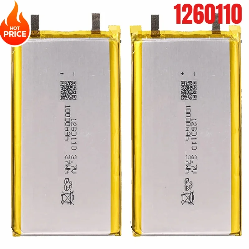 High Qulity 3.7V 10000mAh 1260110 Rechargeable Polymer Batteries Lipo Li-Po for Toy Power Bank GPS Laptop Camping Lights Diy