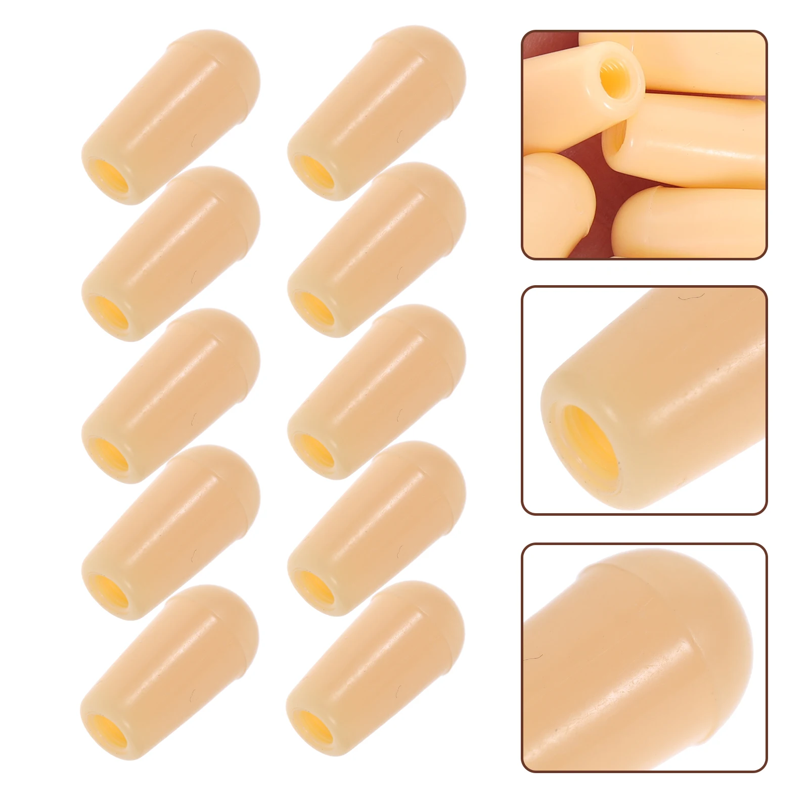 

10 Pcs Electric Guitar Switch Caps Durable Plastic Toggle Tip Knob Replacement Smooth Surface Guitar Accessories