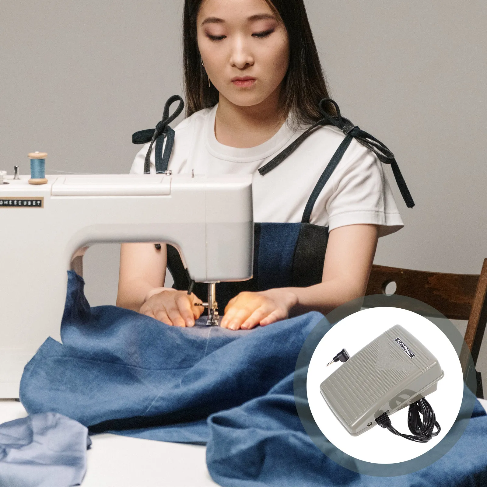 

Sewing Machine Pedal Single Hole Household Foot Pedal Stable Control Mat for Home Sewing Accessories
