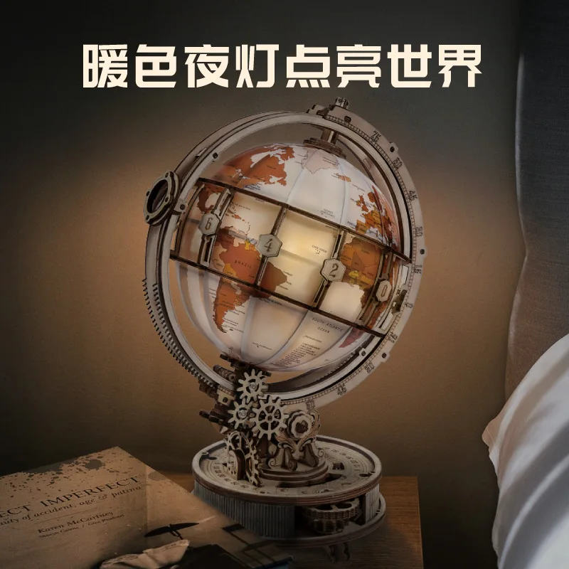 

Handmade Diy Three-dimensional Jigsaw Puzzle Decompression Toy Gift Small Earth Night Light Creative Gift Wooden Handicraft