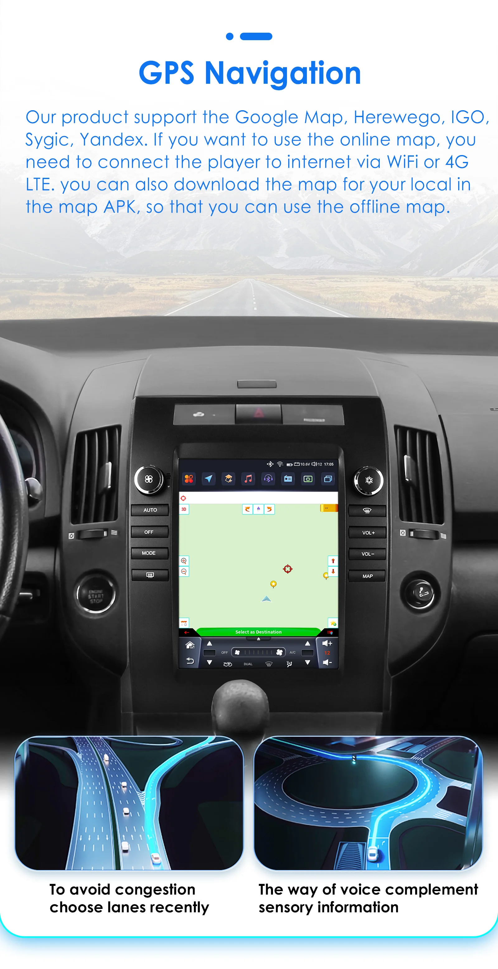 Hizpo 9,7" CarPlay Android Auto Autoradio für Toyota Verso 2004 - 2009 GPS Smart Multimedia Player Stereo 360 Kamera 4G WIFI RDS – Detail 24