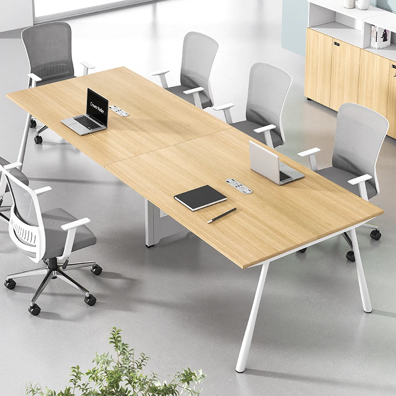 

LMM long staff table simple modern training reception negotiation combination office conference table 8 people small