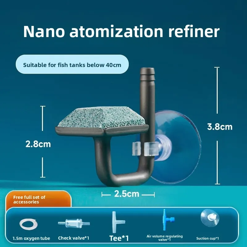 

Yee Nano Air Stone Diffuser-Ultra Fine Mist Bubble Plate for Aquarium Oxygenation - Silent Aerator with Air Tubing Connector