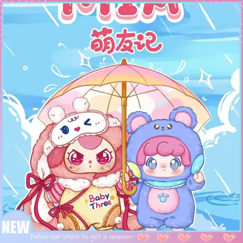 

Новая виниловая кукла Baby Three Mia Co-Brand Friend, слепая коробка, милая мультяшная фигурка, украшение, кулон, подарки на день рождения для девочек