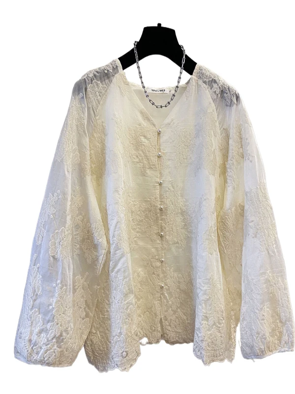 Wit Kant Geborduurd irt Nieuwe Chinese Sle Nationale Trend Dames Premium Feel Herfst Faion Enkel Item Volledige Lengte Sve