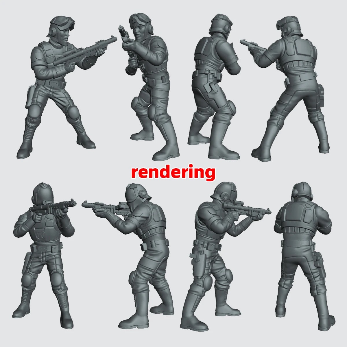 1/35 1/48 1/72 Maßstab Modellbausatz 3D Harz Miniatur-Soldatenfiguren Diorama Unbemalt SciFi Human Exploration Squad DIY – Detail 8