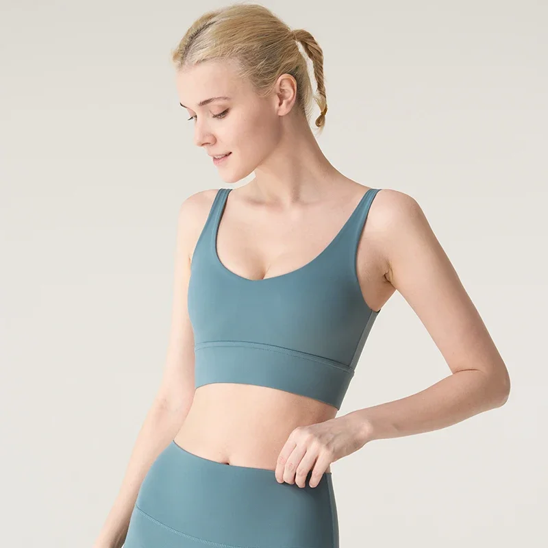 Top da donna palestra donna corsetto reggiseno sportivo push up crop top reggiseno fitness cavo traspirante sexy corsa abbigliamento sportivo atletico