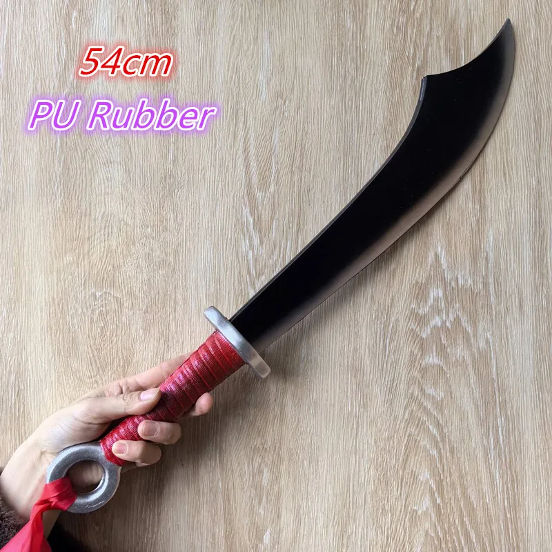 1:1 Cosplay Knife War Knife Sword Performance Prop Weapon Role Playing Chinese Red Army Knife Weapon Rubber Model Kids Toy 48cm