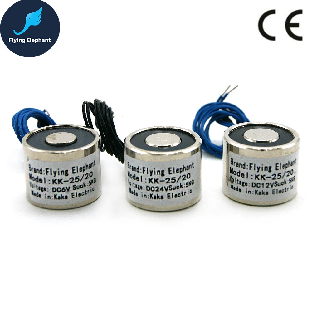 P25/20 Holding Electric Magnet Lifting 5KG Solenoid Electromagnet DC 6V 12V 24V  Clearance Price