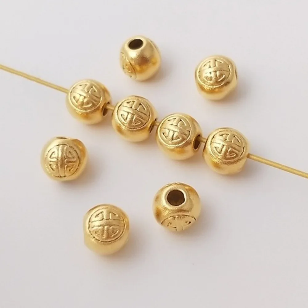 

Вьетнамский песок, золото, круглая бусина Fulu, свободная бусина ручной работы, браслет «сделай сам», перегородка из бисера, ювелирный материал