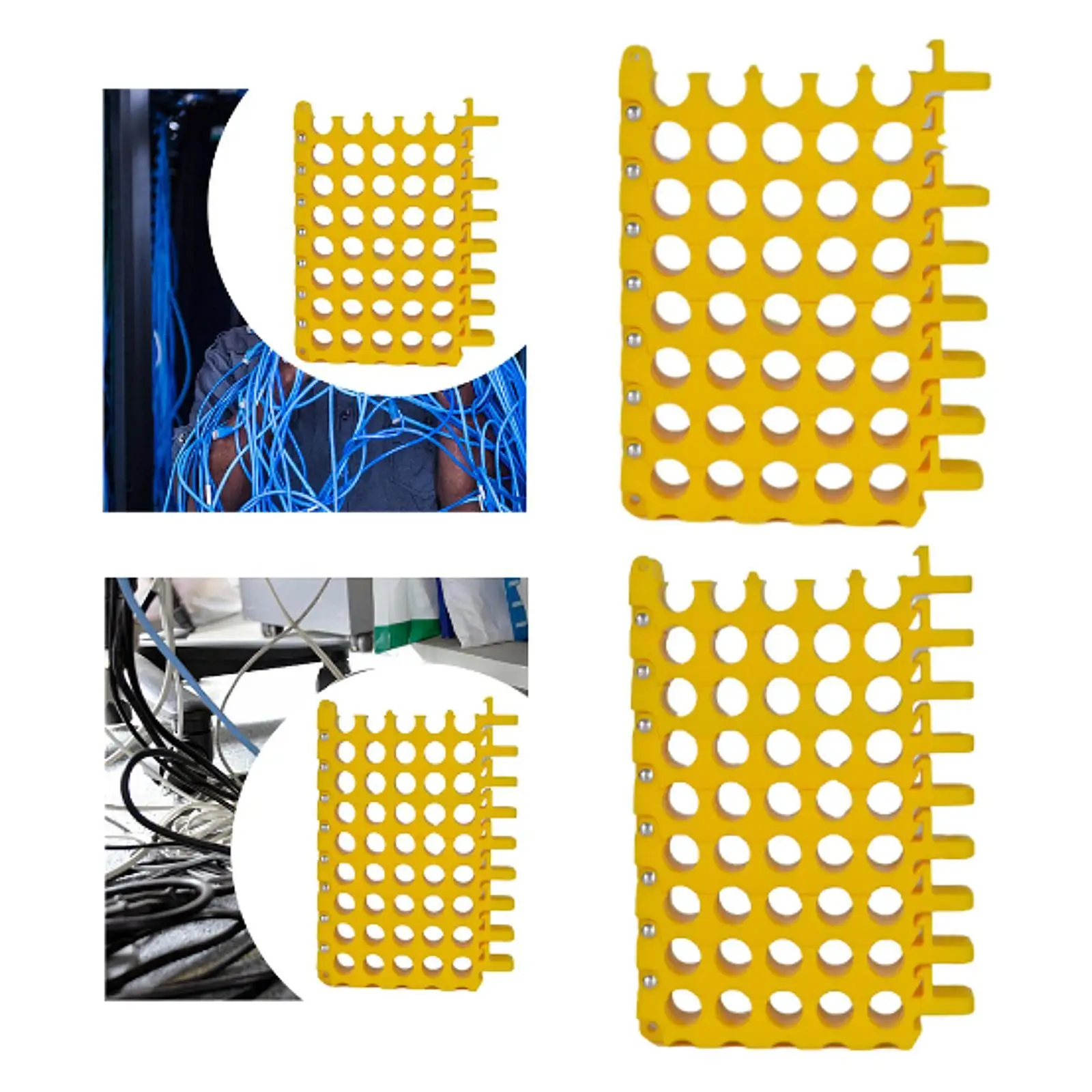 Yellow Cable Organizing and Bundler Tool Practical Cable Organizer for Cat5/Cat6/Cat7 Server Rooms Machine Room Data Center