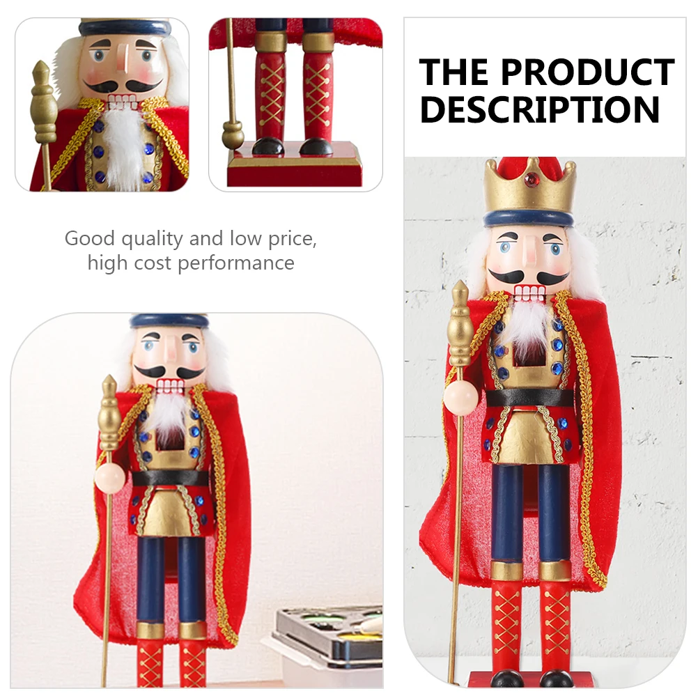 

High-Quality Wooden Nutcracker Christmas Decoration Stable Stand Base Home Office Festival Desktop Decorations