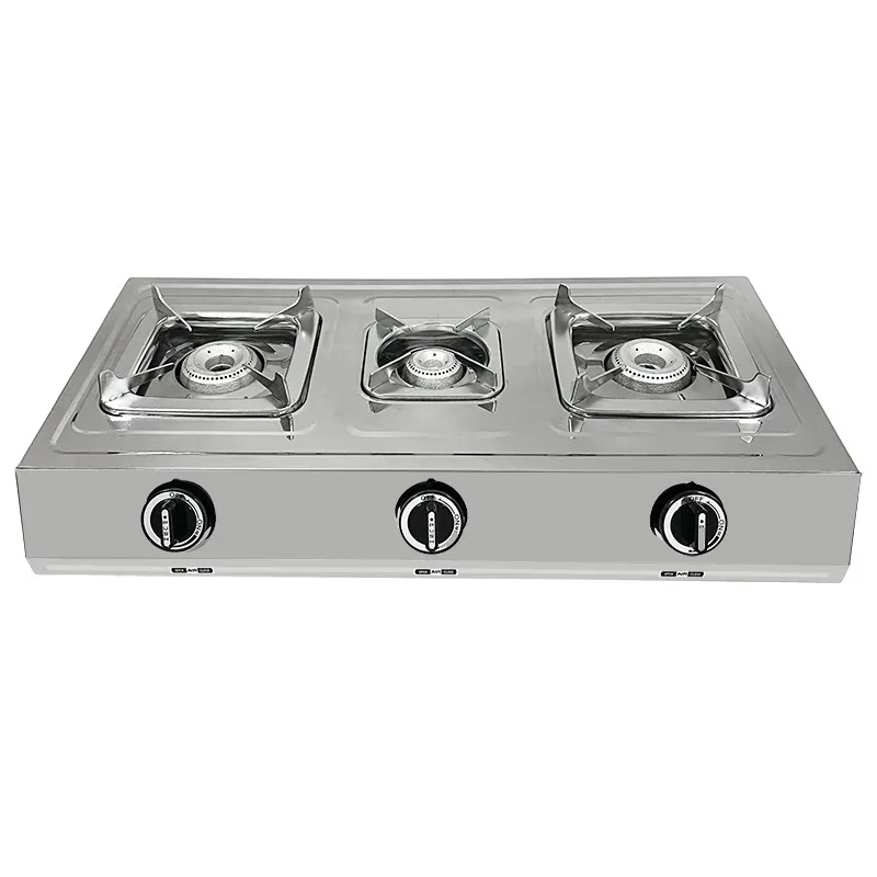 

stainless steel 3 burner stove table top high quality cooker
