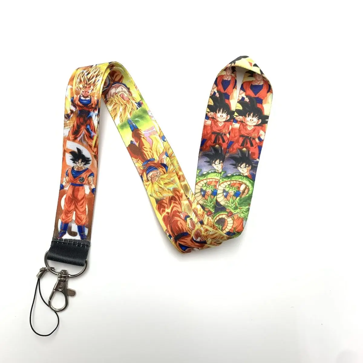 Dragon Ball Z Anime Card Holder Cordão Telefone Alça de Pescoço Chaveiro Acessório