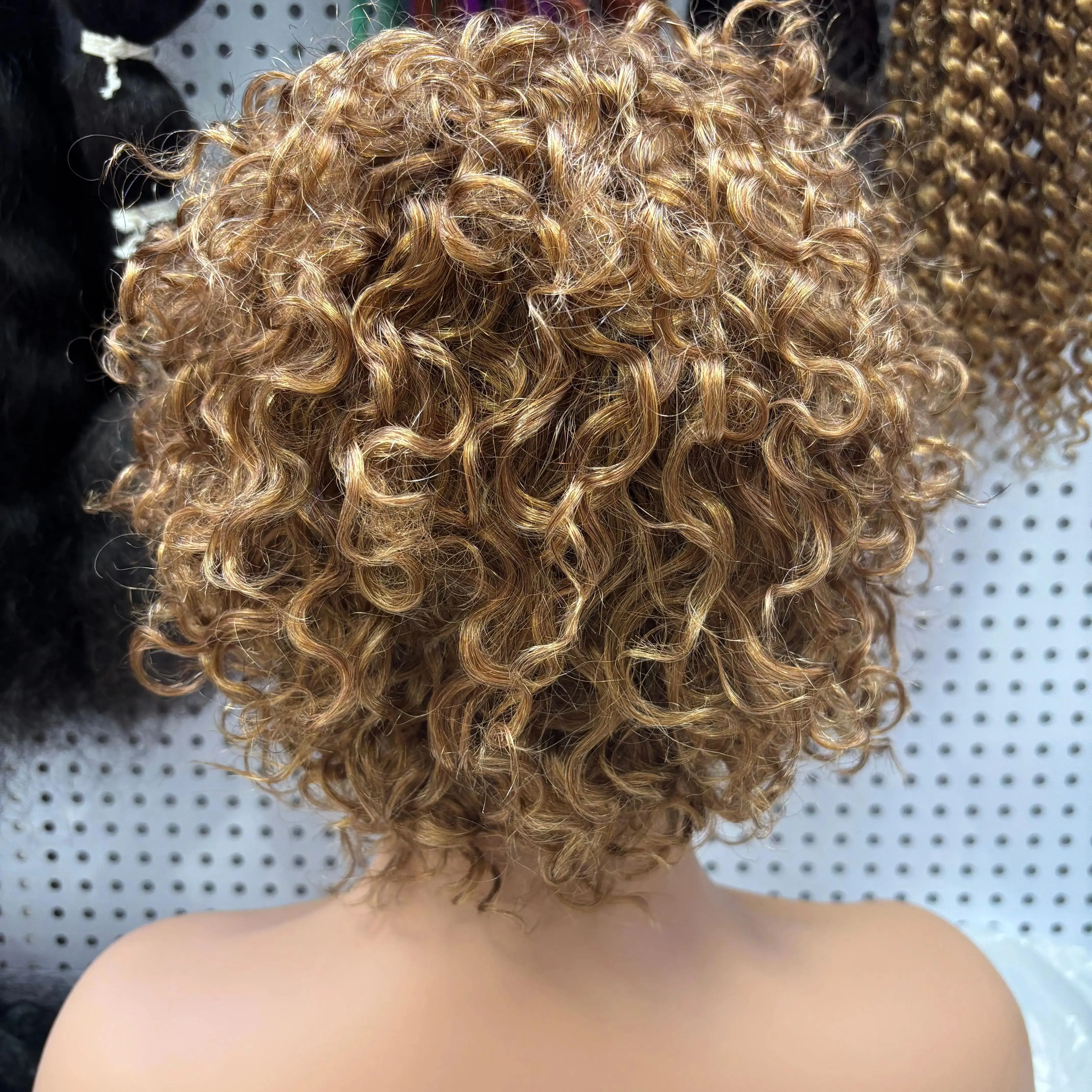 

AHVAST pixie cut curly 6 inches machine made human hair wigs wholesale price For women brazilian water wave