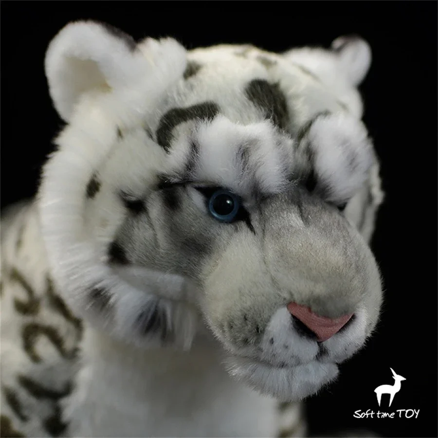 50cm Snow Leopard High Fidelity Anime Cute Plushie Snow Panther Plush Toys Lifelike Animals Simulation Stuffed Doll Toy