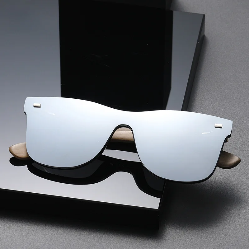 Men's Sunglasses2024New Men's Trendy Polarized Sunglasses Women's Sun Glasses One-Piece Sunglasses Decoration Bamboo Wood Glasse