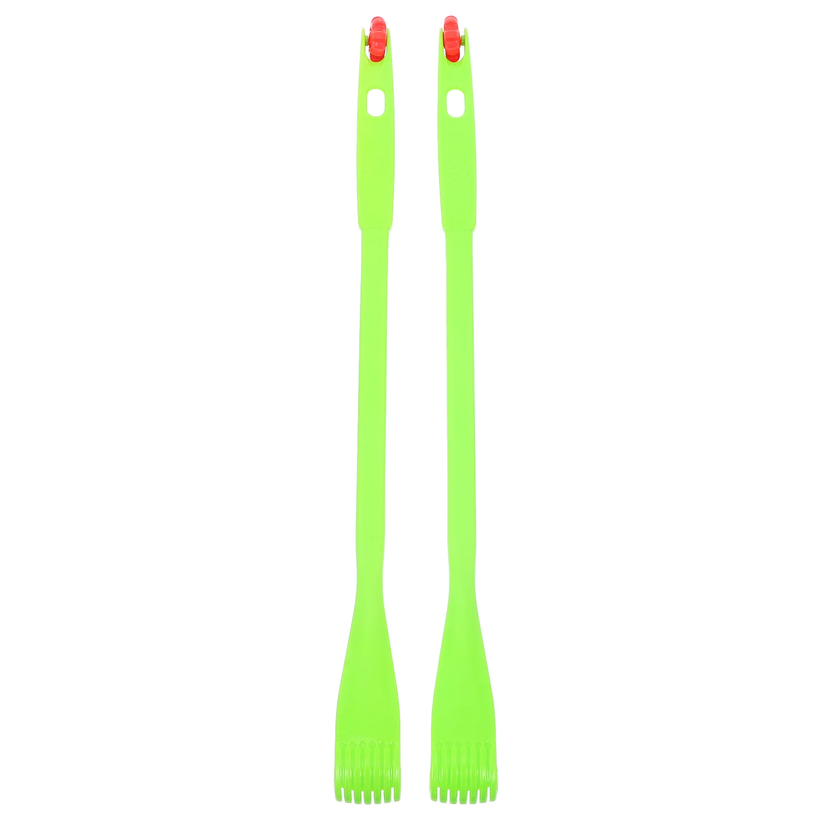 

2pcs Abs Long Handle For Home Use Hand-Shaped Massage Tool Natural Comfortable Touch Massager Long Back Scratcher Hand Back