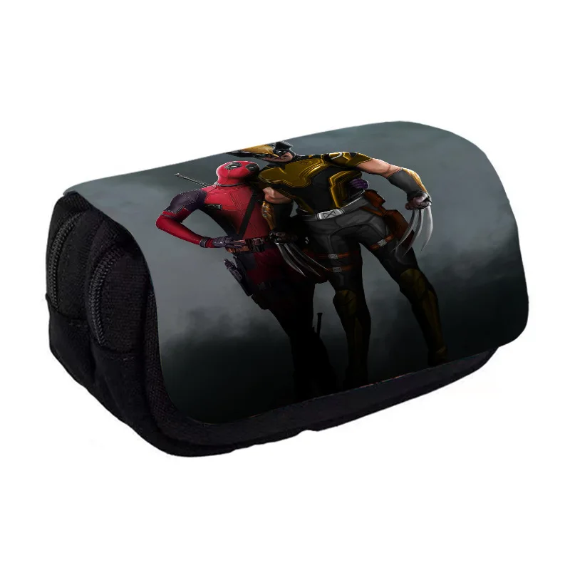 Deadpool & Wolverine Marvels Pencil Case Kids New Anime Action Figures Stationery Bags Student School Pen Pouch Boys Girls Gift