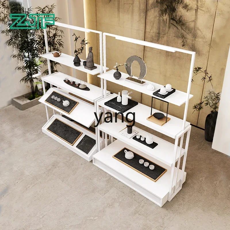 YJQ tea shop creative Nakajima display rack store tea set multi-layer display simple shelf