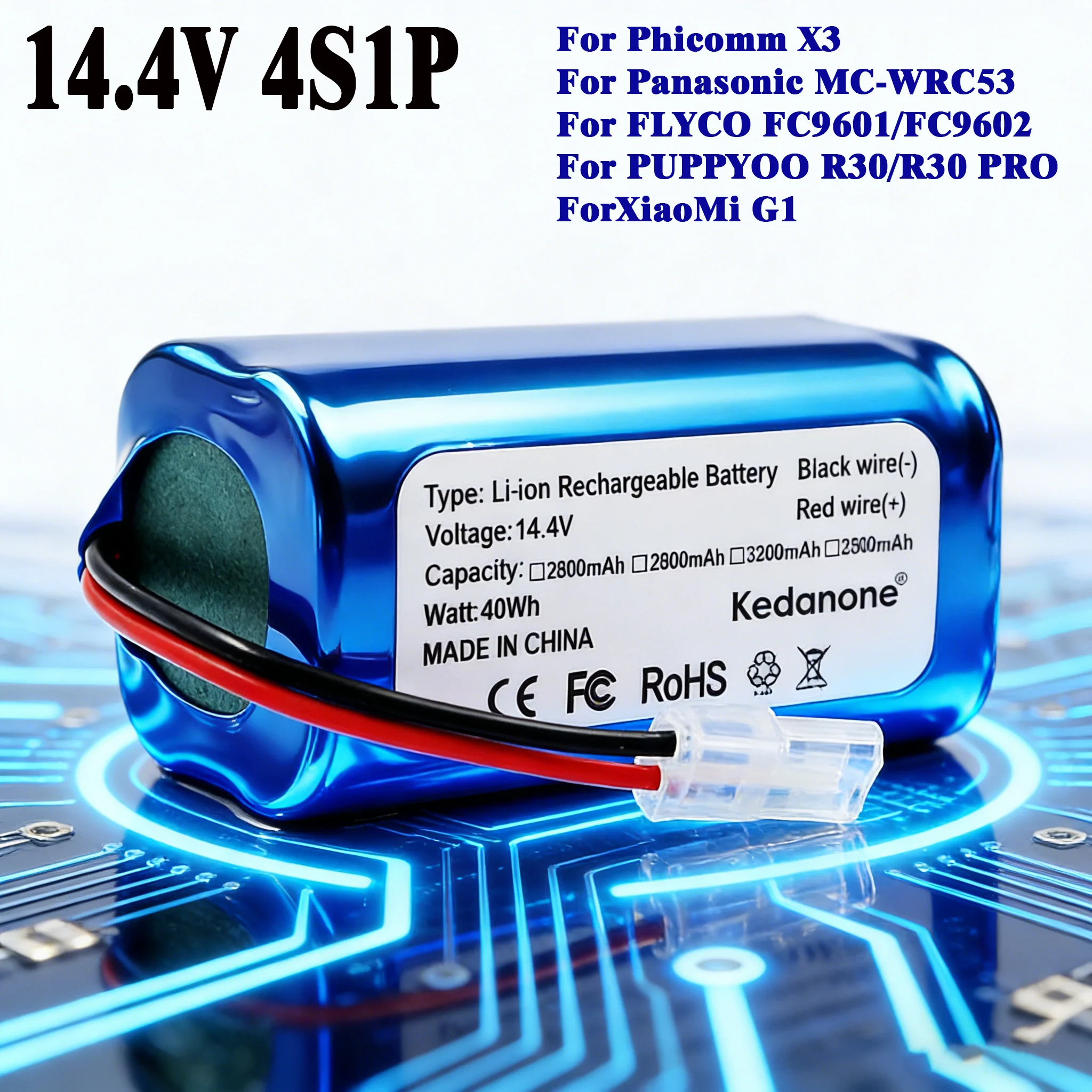 

Original 14.4V/14.8V 4000mAh Li-ion Battery For Xiaomi G1 MI Robot Vacuum-Mop Essential MJSTG1 Robot Vacuum Cleaner Accessories