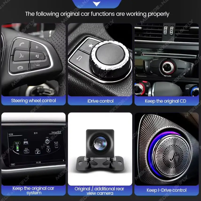 MEKEDE EU Warehouse Android 14 Pantalla táctil de 10.25 pulgadas Inalámbrico CarPlay Android Auto Radio de coche de 8 núcleos 2 Din para Audi A4 A4L B8 A5 2009-2018 Navegación GPS FM Audio Estéreo Reproductor multimedia central Sistema de audio inteligente para coche 6