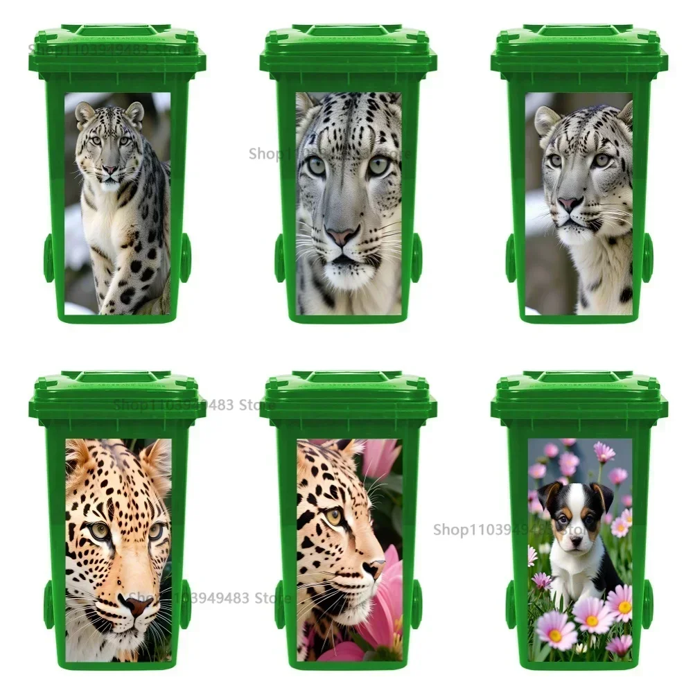 Animals Tiger Garbage Bins Waterproof Self-adhesive Art Mural Stickers Eco-friendly Outdoor Home Litter Bins Ornamental Decals