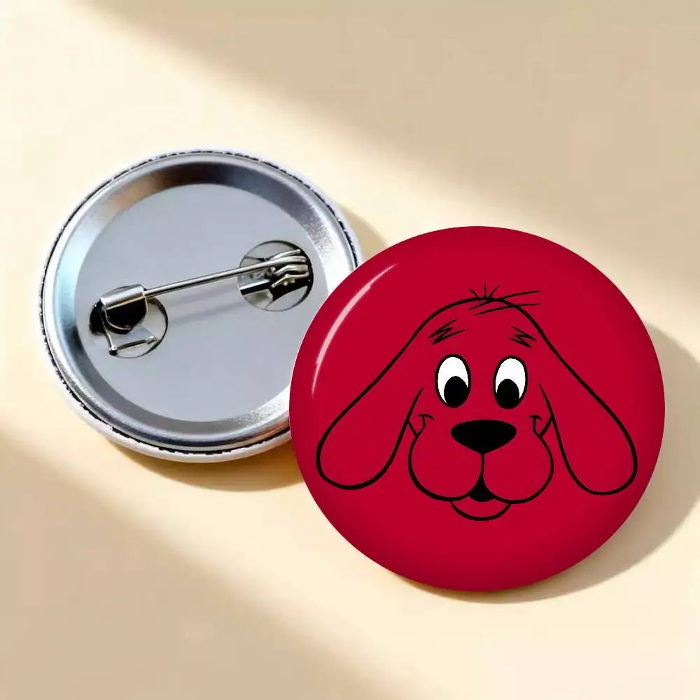 Cartoon Clifford the Big Red Dog 32/44/58MM Customizable Button Pins Cute Funny Creative Badge Jewelry Decor Gifts for Friends view 6