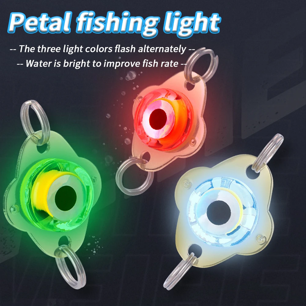 

Underwater LED Fishing Light Waterproof High Sensitivity Fishing Light Night 3 Colors Alternate Flashing Light Deep Drop Attract