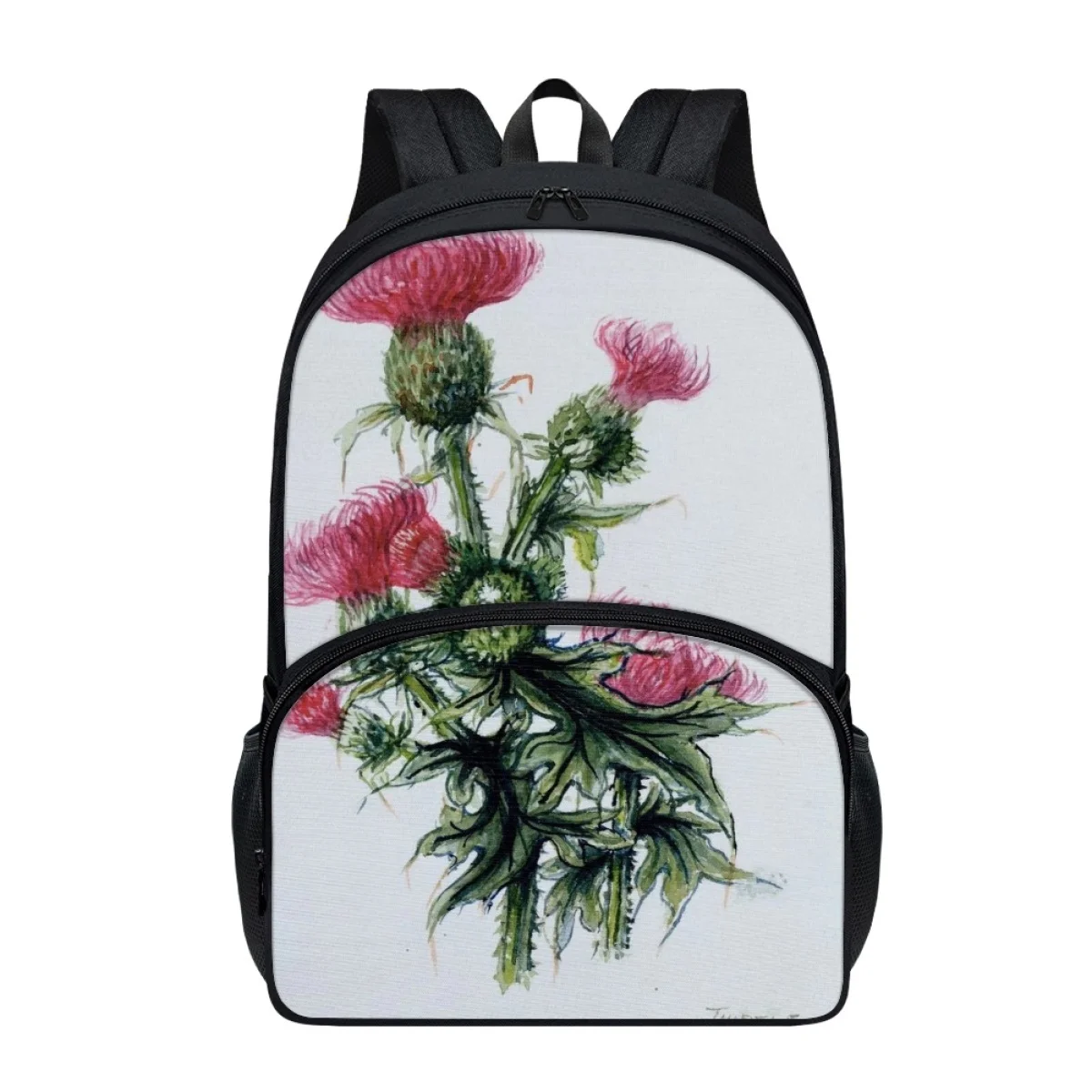 

FORUDESIGNS Scottish Thistle Designs Backpacks Practical Convenient Student Schoolbags Class Lightweight Travel Bag Large